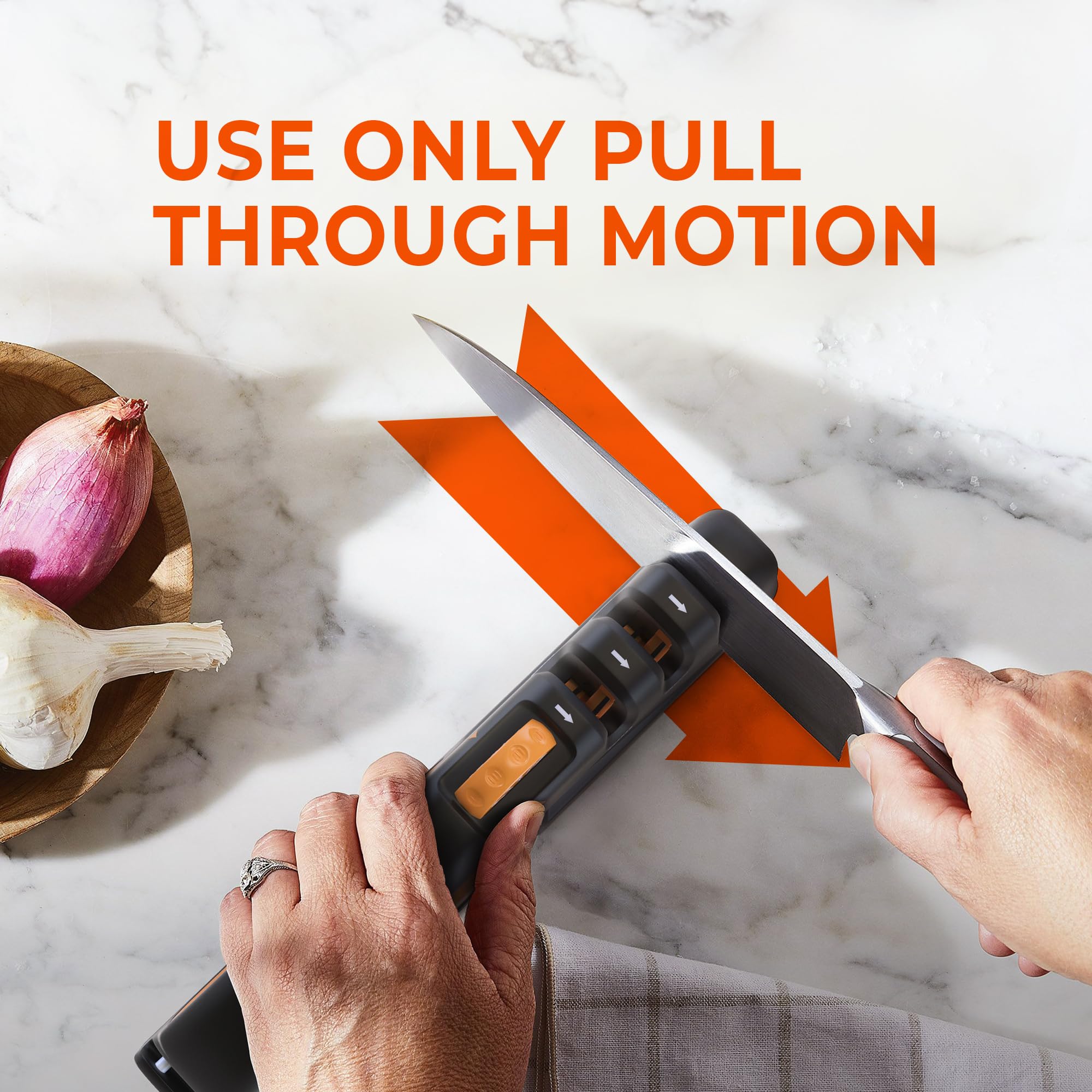 Sharp Pebble creates a razor-edge quickly for everyday kitchen tasks.