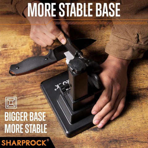 Sharp Rock knife sharpener suited for kitchen and hunting blades