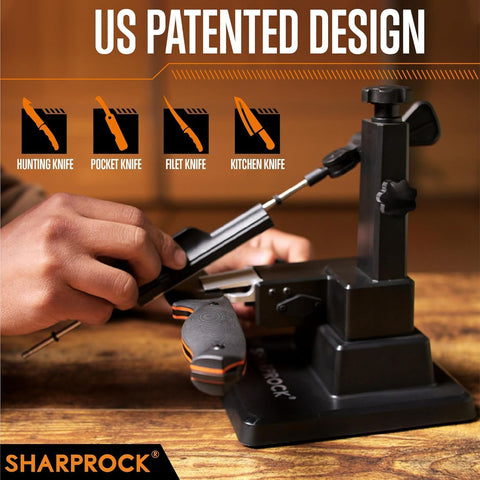 Sharp Rock knife sharpener enables quick, easy sharpening for dull knives