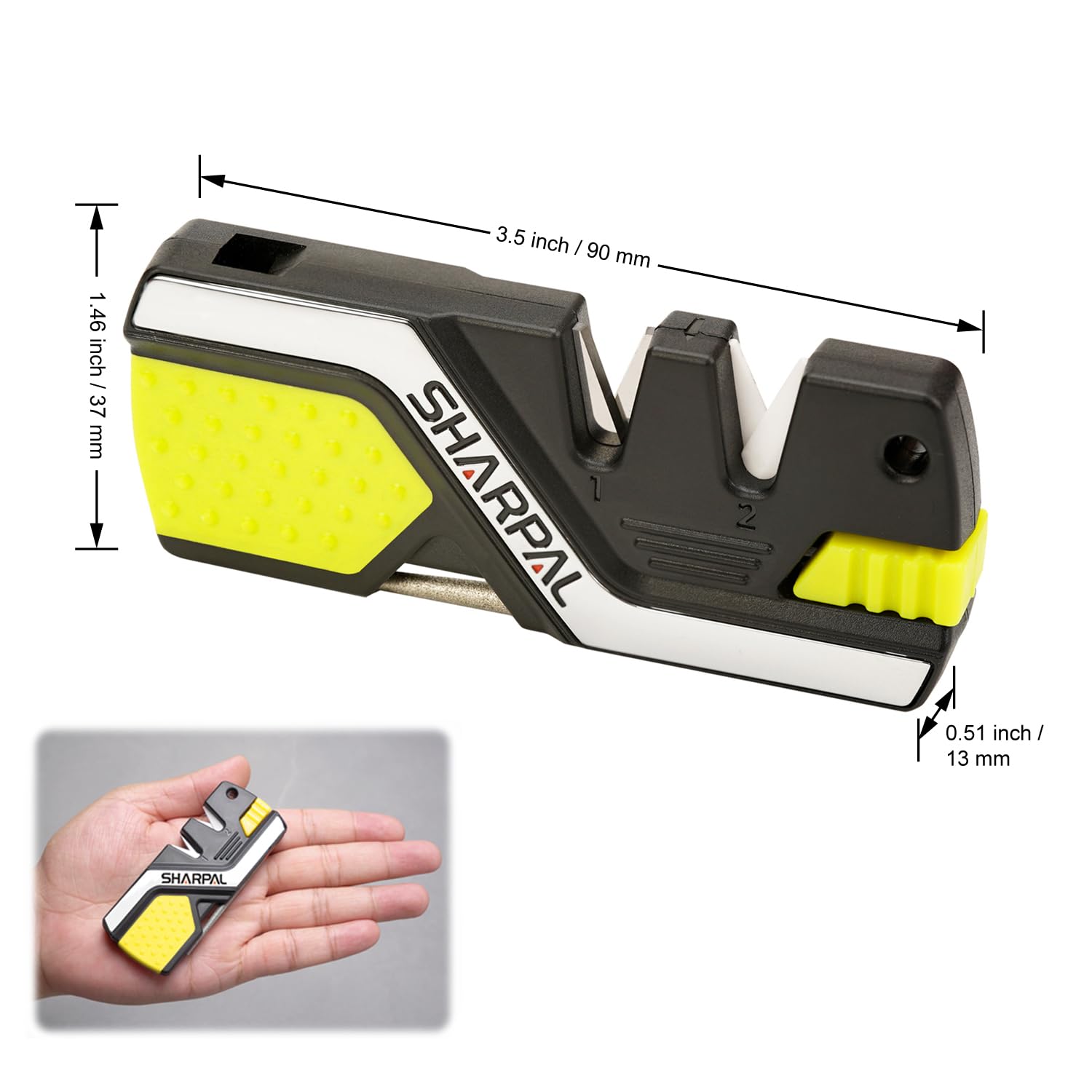 SHARPAL 101N-G diamond rod sharpens serrations and gut hooks on the go