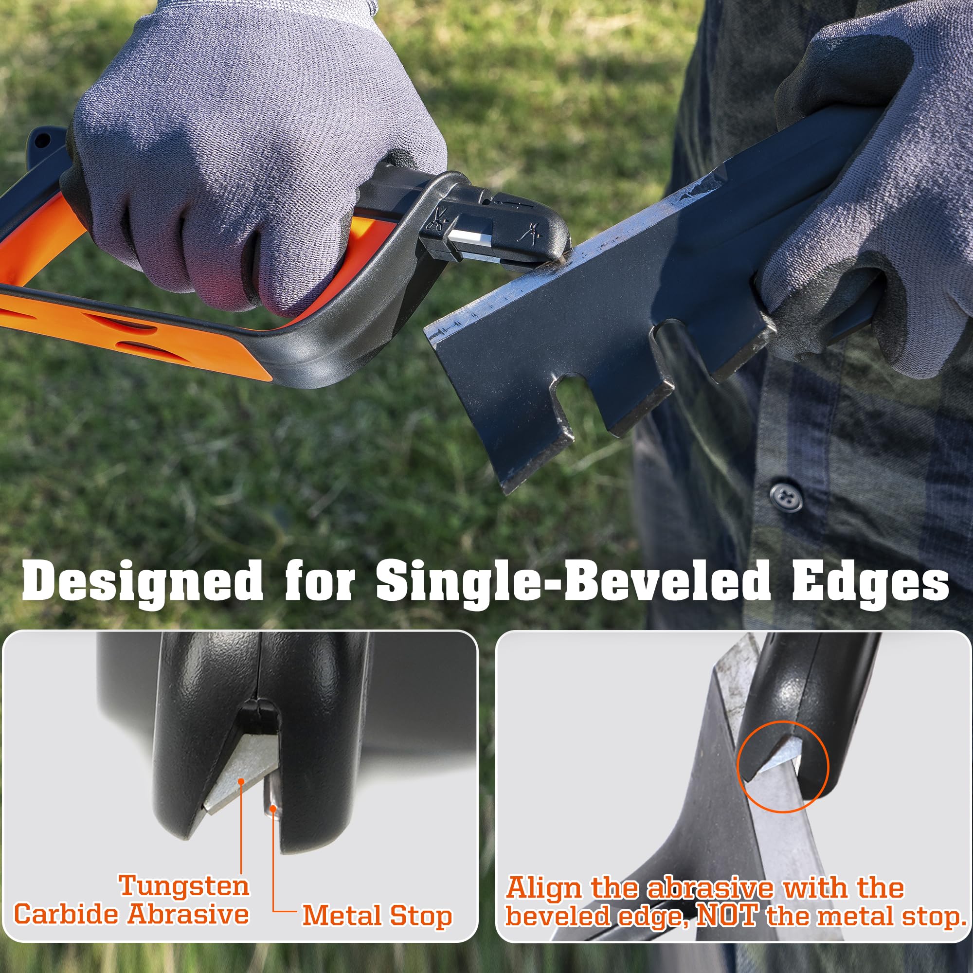 SHARPAL 103N tungsten-carbide-bar detail shows durable edge restoration for tough blades