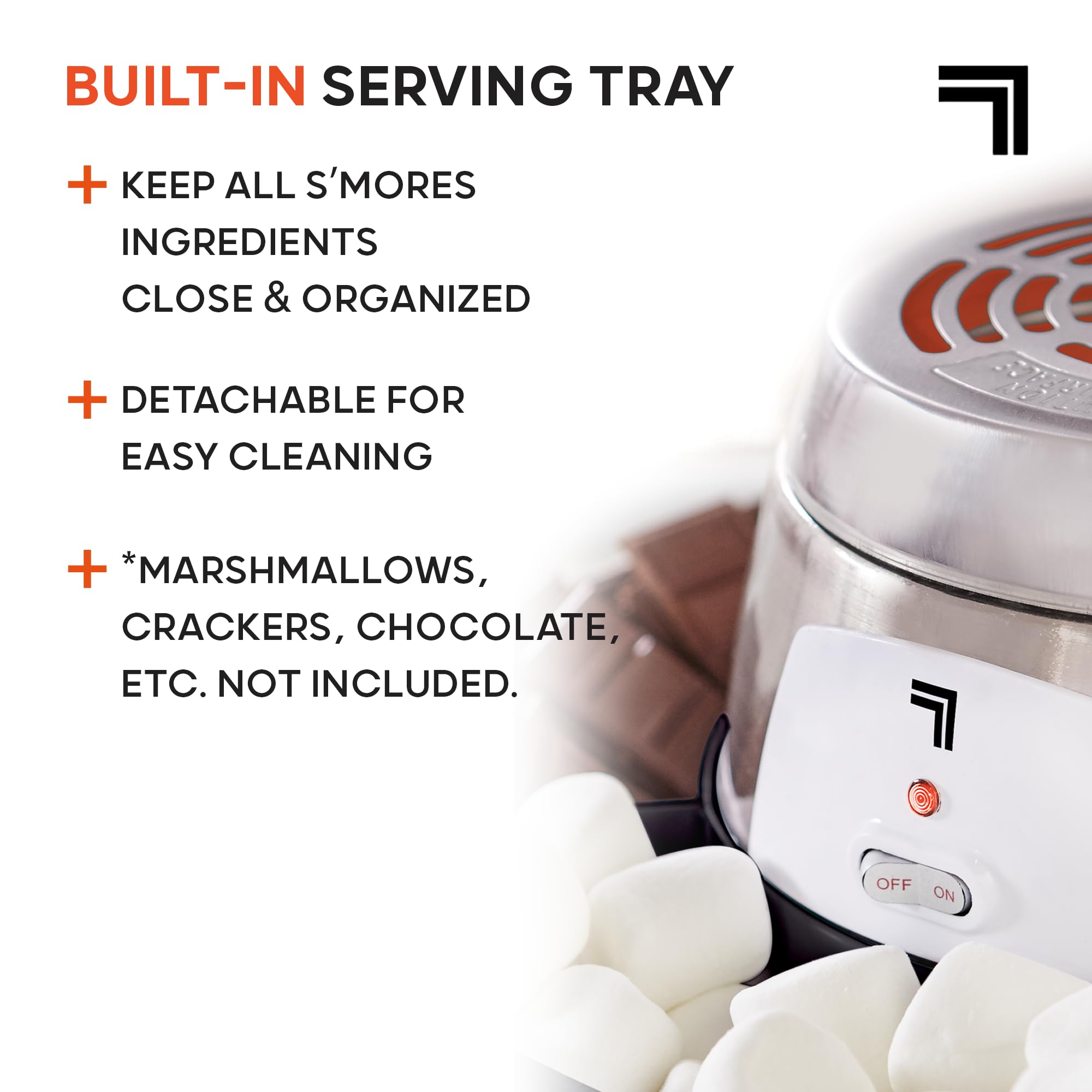 Sharper Image stainless-steel housing shows durable, sleek appearance for everyday kitchen use.