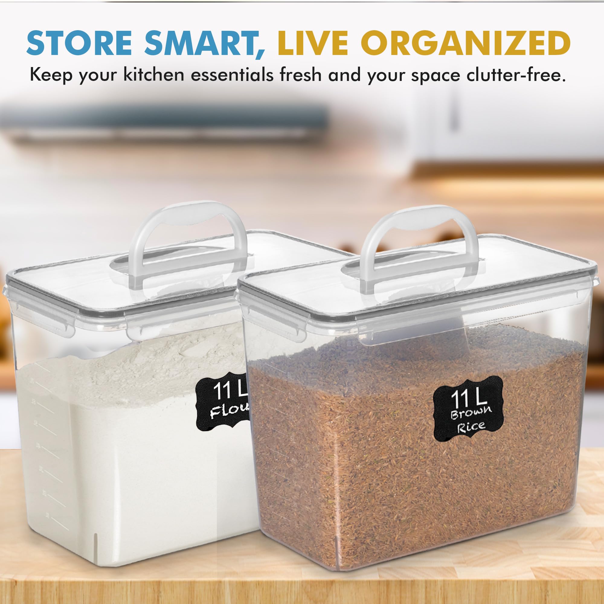 Shazo 2pc 11L leakproof seal protects contents.