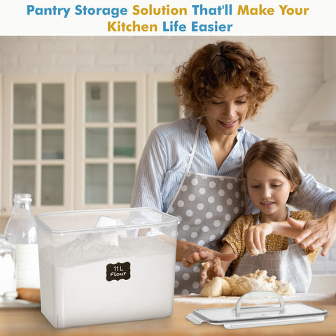 Shazo 2pc 11L fits pantry shelves for organization.