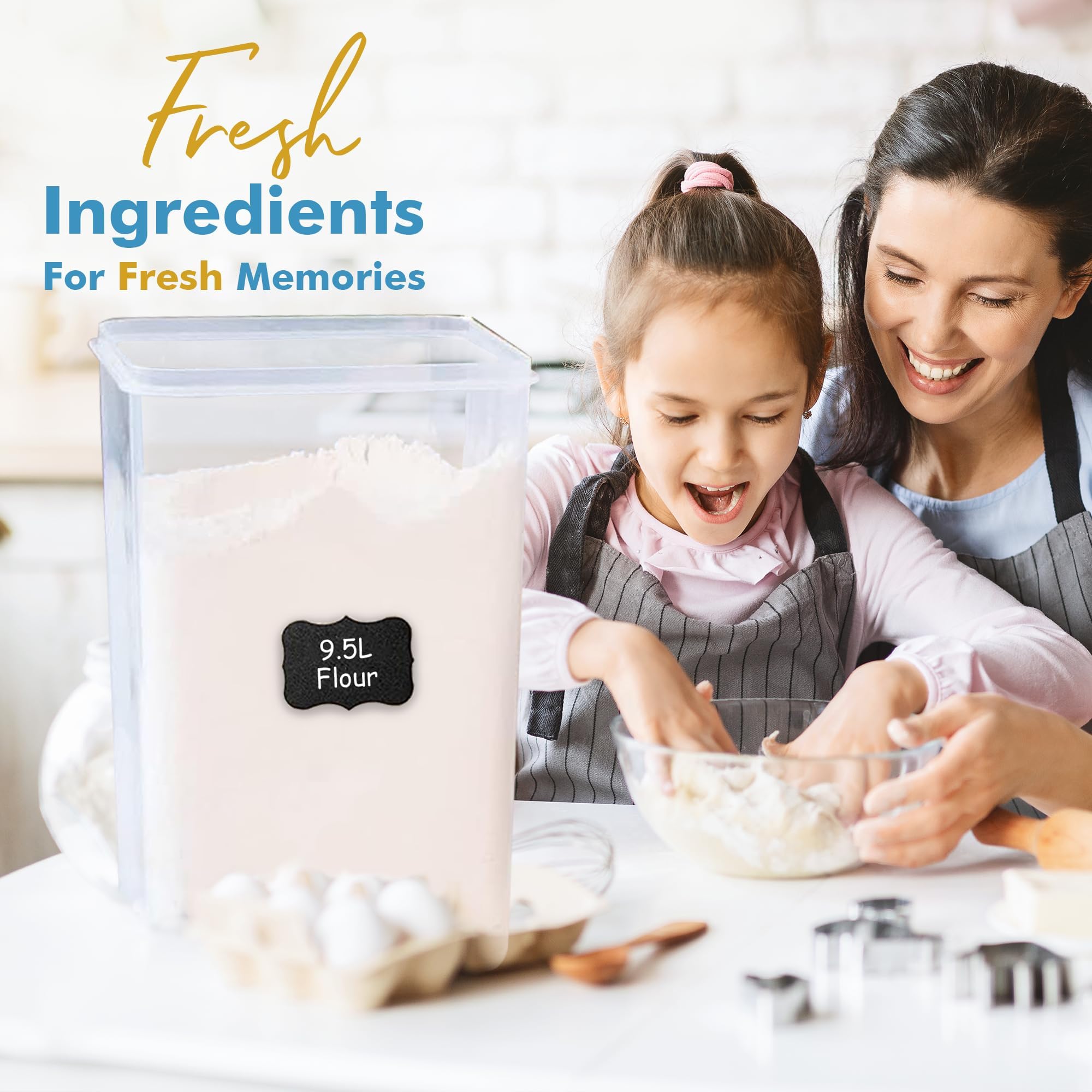 BPA-free plastic ensures safe dry storage of foods.