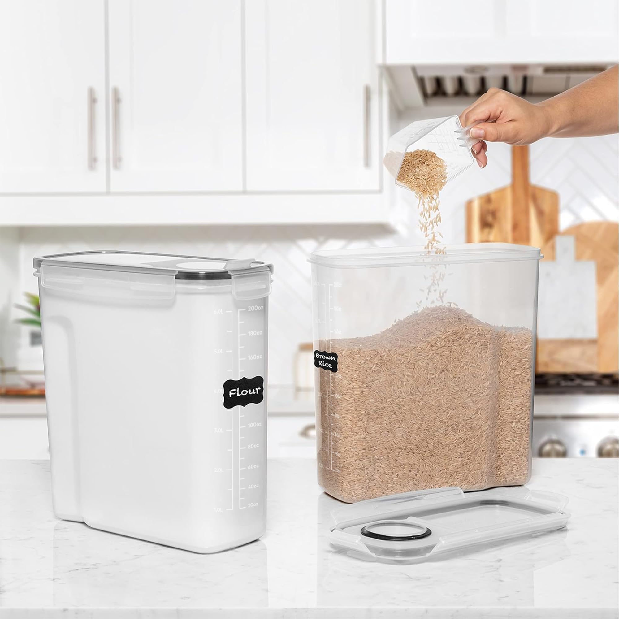 Shazo BPA-free material ensures safe storage for staples like rice