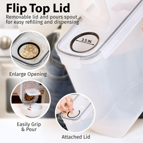 Shazo bulk storage canister set ideal for rice, pasta, sugar, flour
