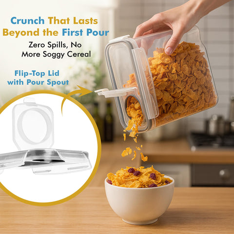 Shazo dishwasher-safe plastic helps quick cleanup after pantry refills.