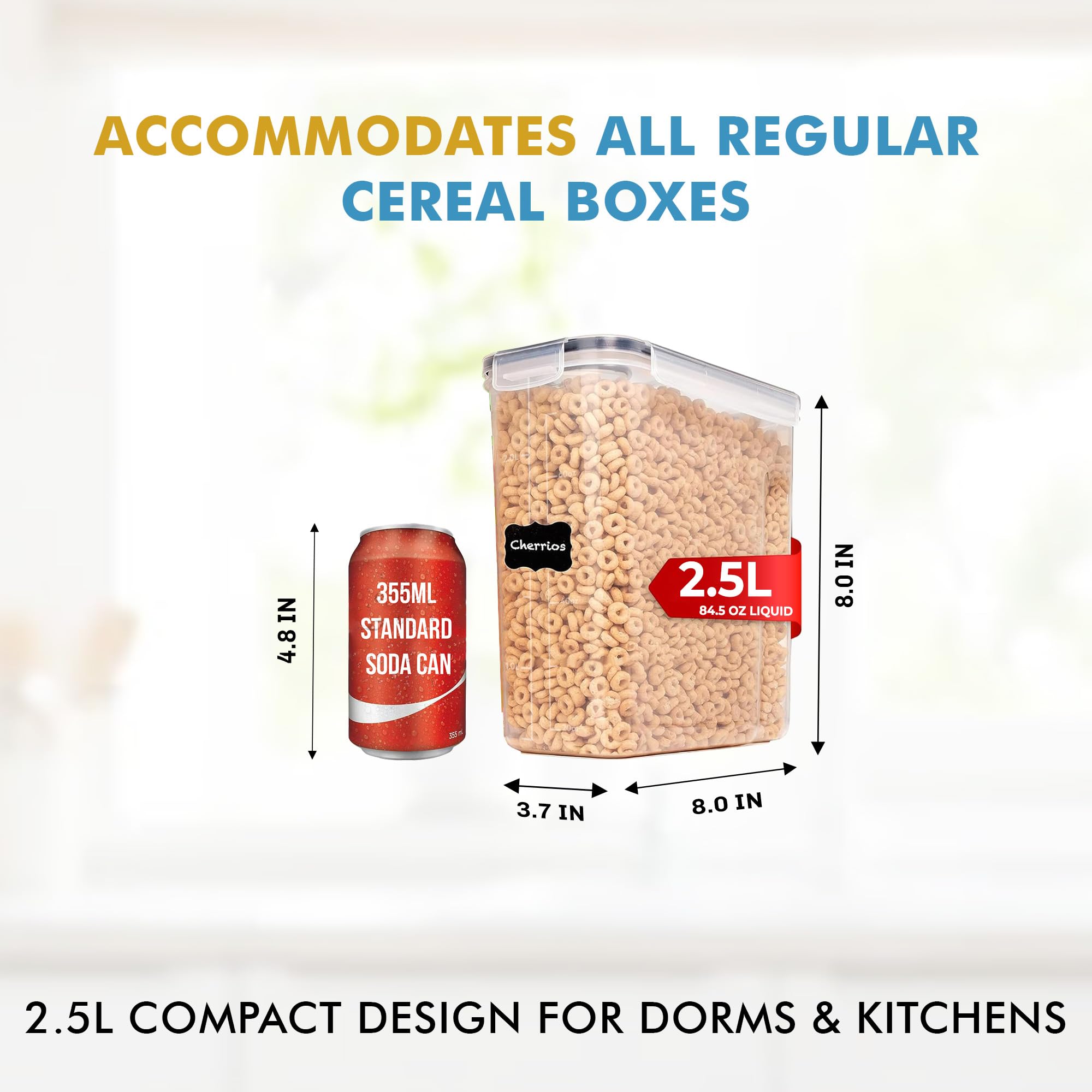 Shazo pantry setup with rice, sugar and flour containers.