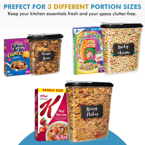 Shazo stackable design for space-saving pantry organization.
