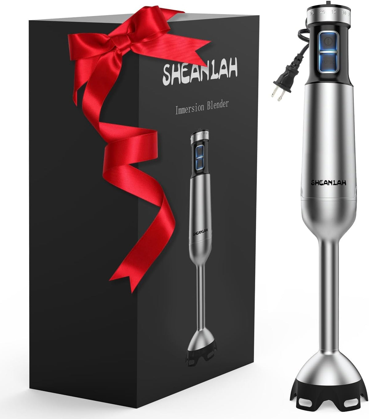 SHEANLAH immersion blender with 1000W motor for powerful, smooth blending