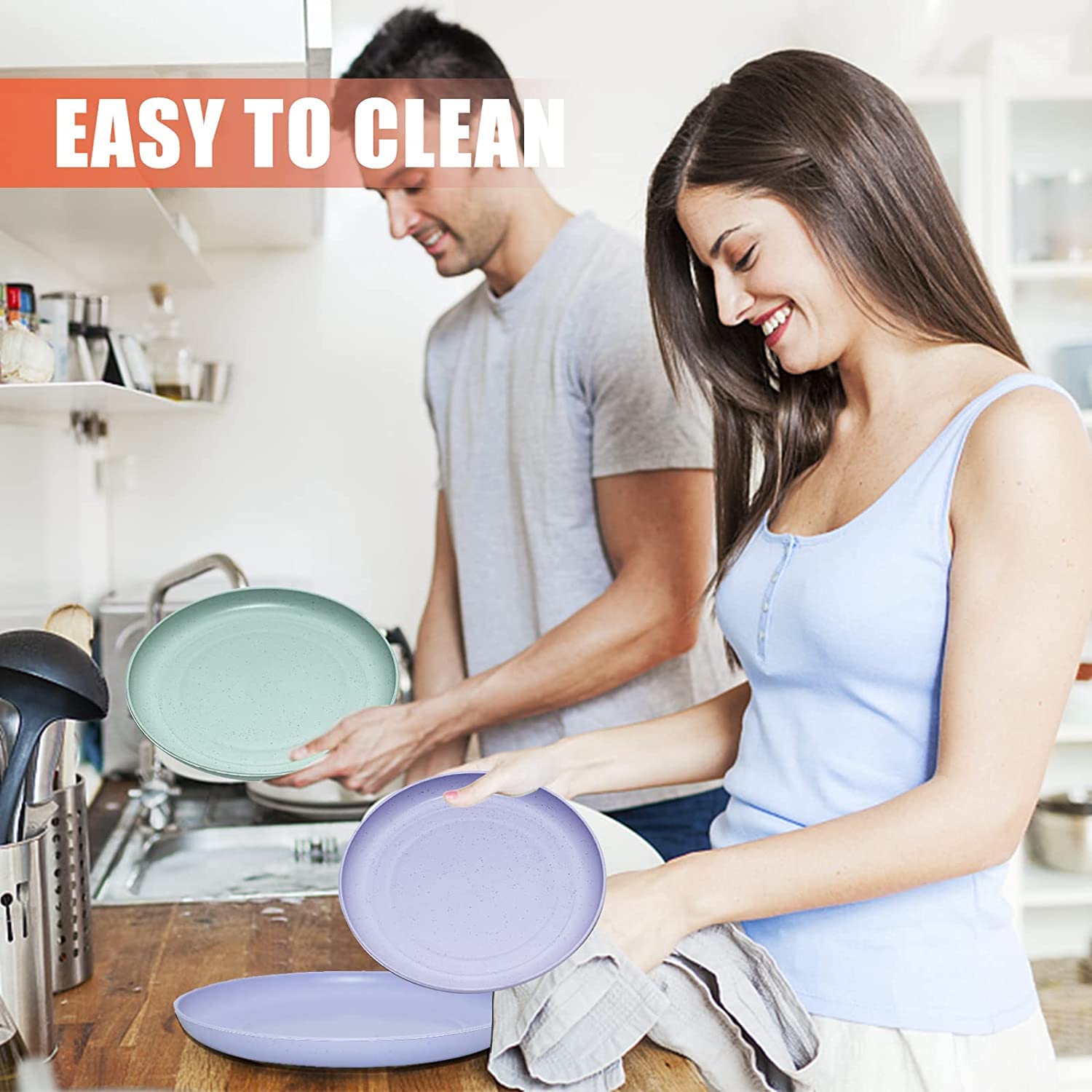 SHECIPIN 12-pack mini plates in assorted colors for parties