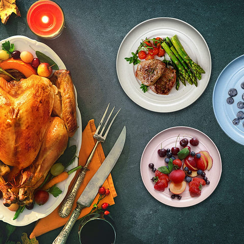 SHECIPIN purple plates microwave-safe for quick reheating moments