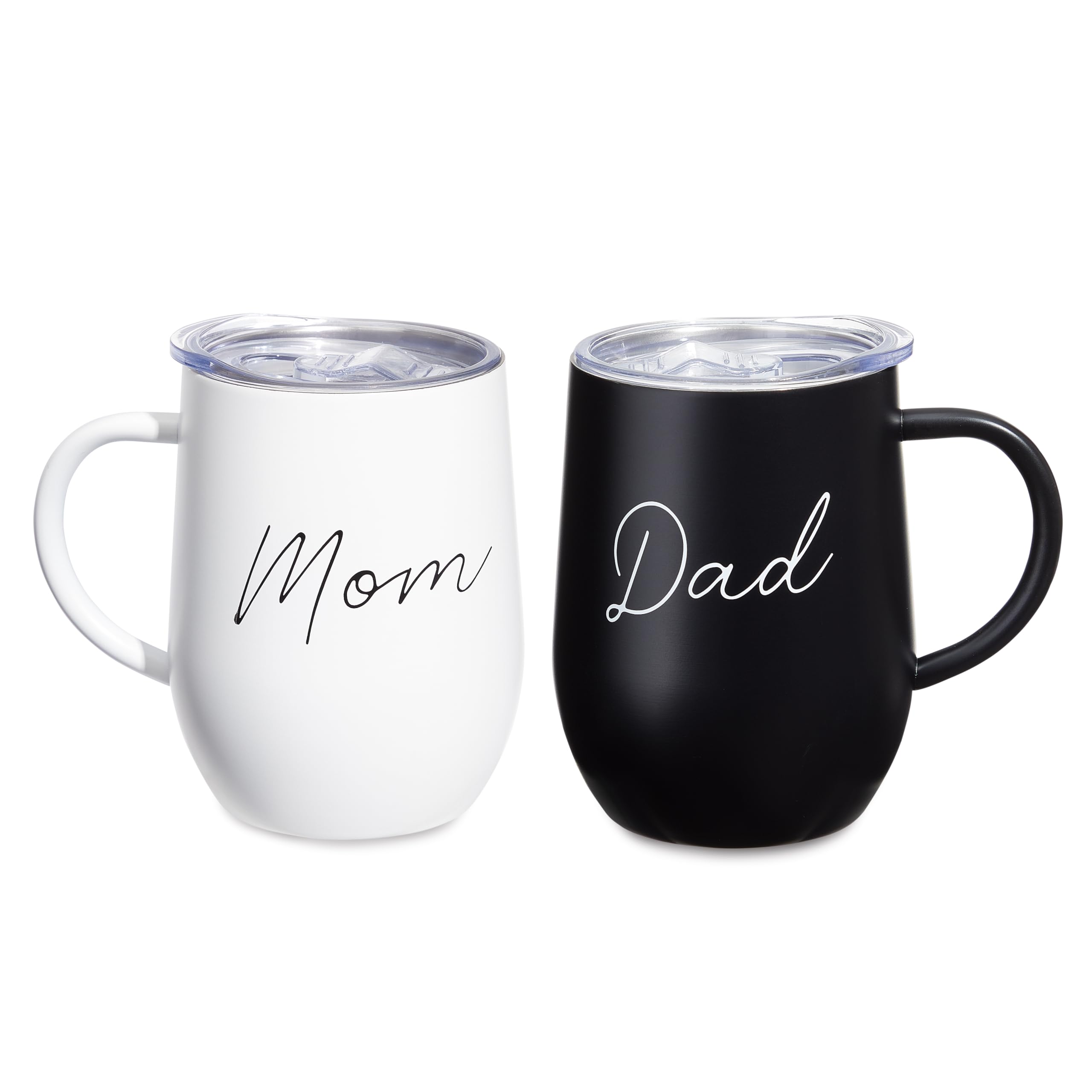 Sheffield Home 12oz stainless steel insulated mug with travel lid for hot coffee on the go.