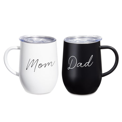 Sheffield Home 12oz stainless steel insulated mug with travel lid for hot coffee on the go.