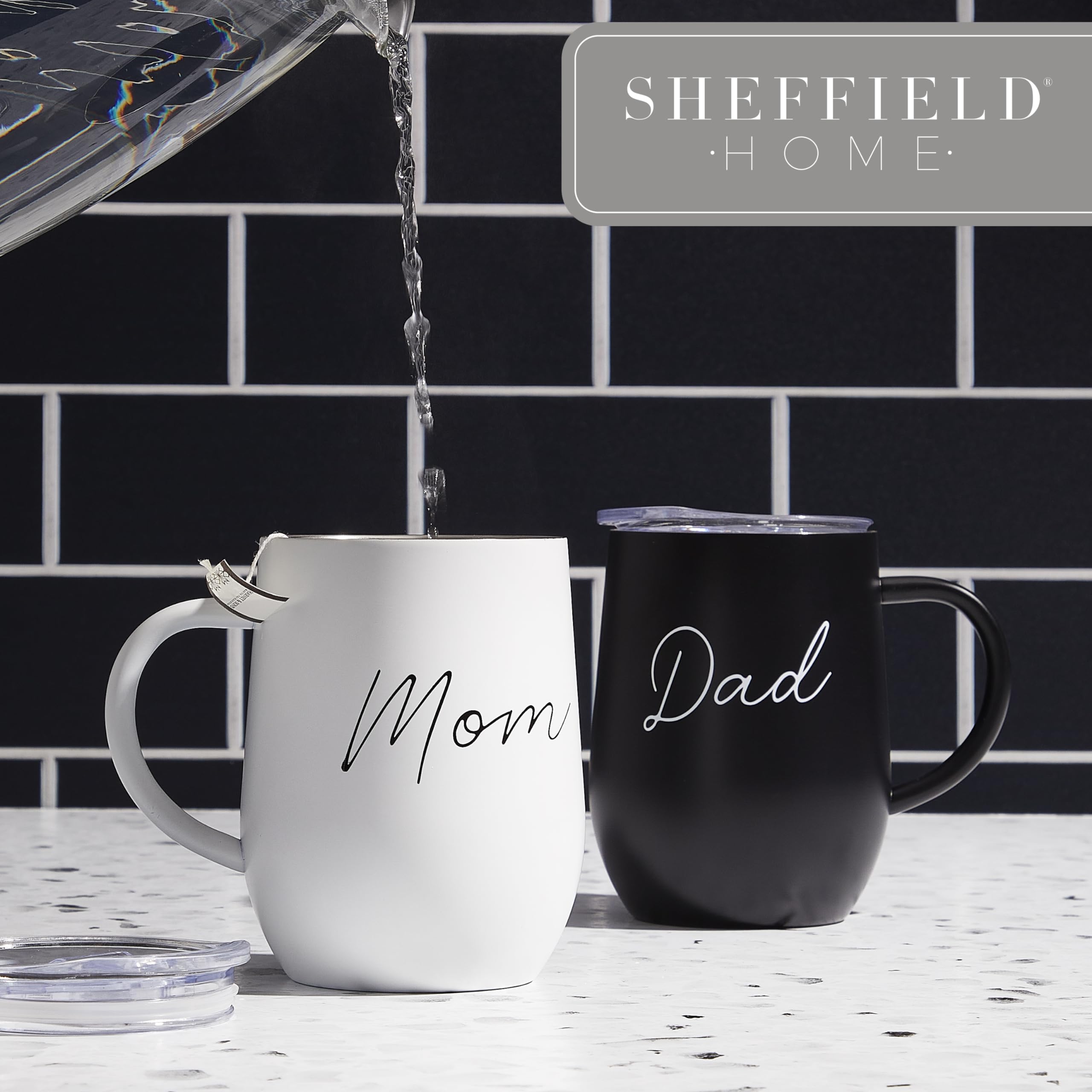Sheffield Home compact 12oz design fits most car cup holders easily.