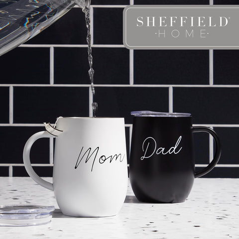 Sheffield Home compact 12oz design fits most car cup holders easily.