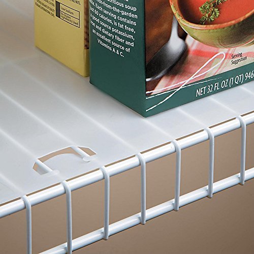 Shelf-It translucent plastic liner highlights durability on shelves.