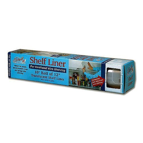 Shelf-It easy-to-trim liner being cut to size for precise fit.