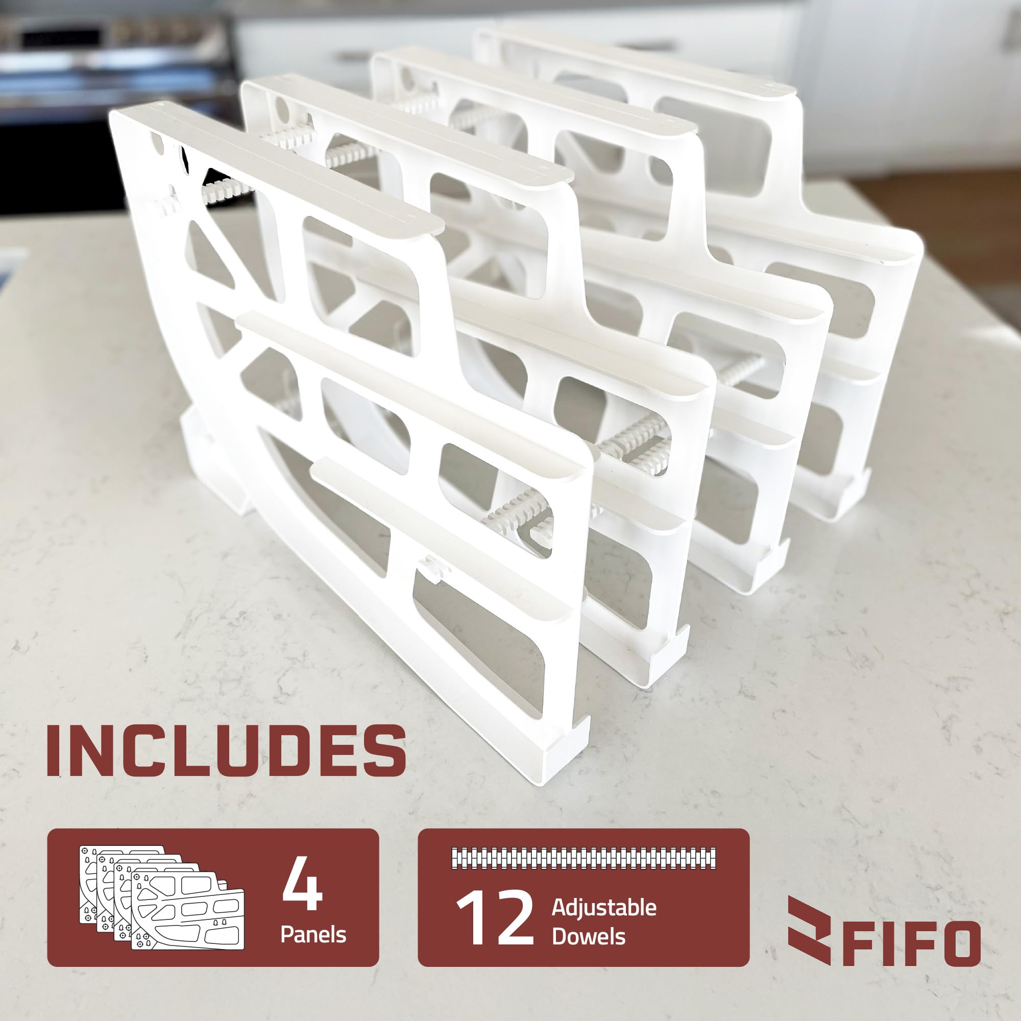 Shelf Reliance easy-install dowels illustrate quick, tool-free assembly for pantries.
