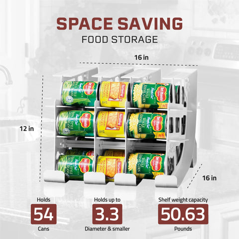 Shelf Reliance FIFO tracker rotation demonstrates stock rotation benefits for canned items.