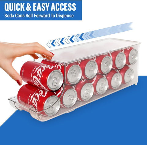 ShelfShaper soda can organizer showing contents at a glance