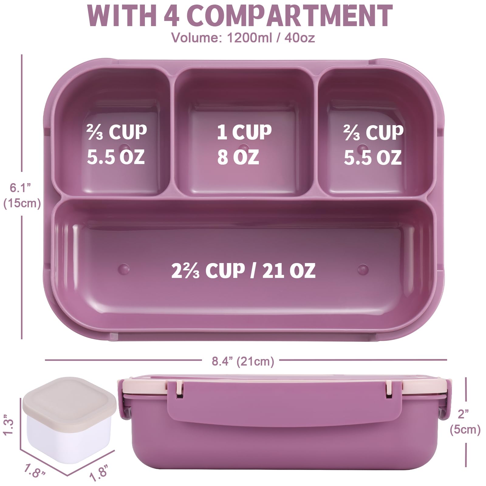 Shell and Turtle four-compartment bento keeps meals organized and flavors distinct.