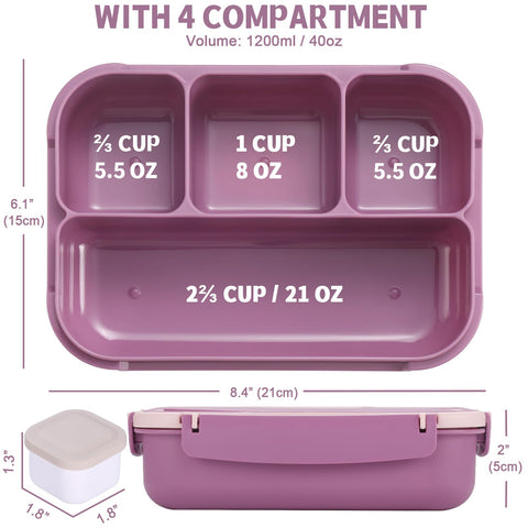 Shell and Turtle four-compartment bento keeps meals organized and flavors distinct.