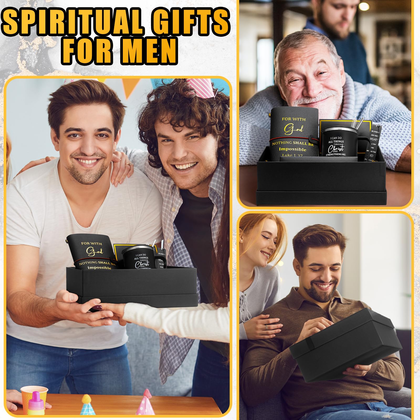 Shellwei Christian gift set in black suitable for pastors and loved ones