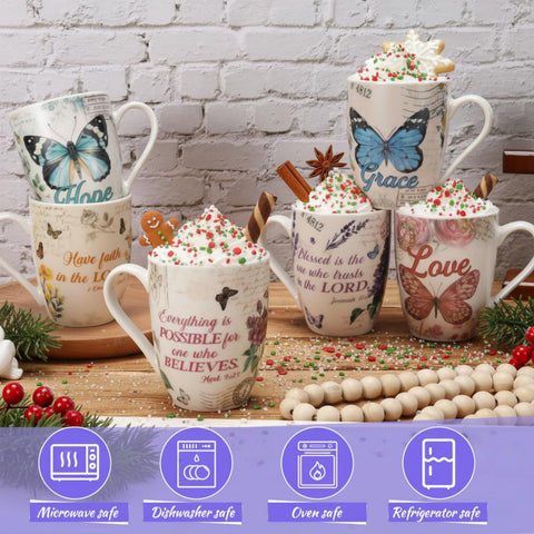 Shellwei Bible verse pattern mug makes a thoughtful religious gift