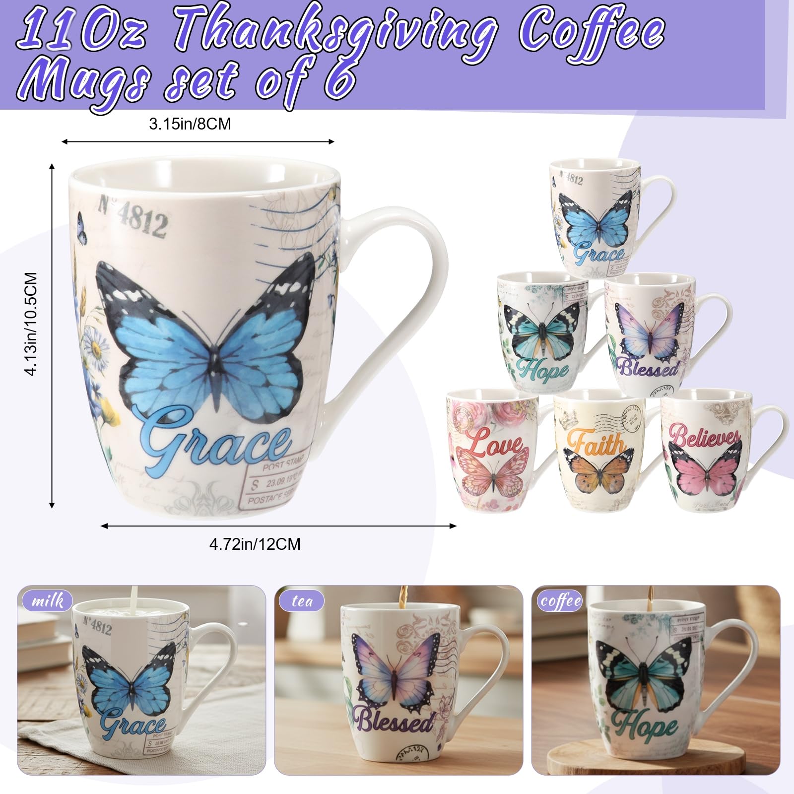 Shellwei colorful floral mug set brightens tea time
