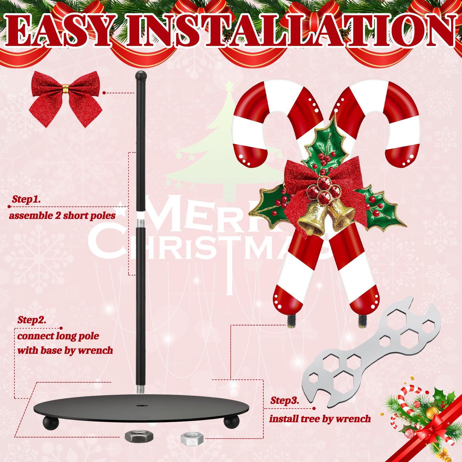 Shellwei Christmas kitchen decor candy cane highlights seasonal ambience and practicality.
