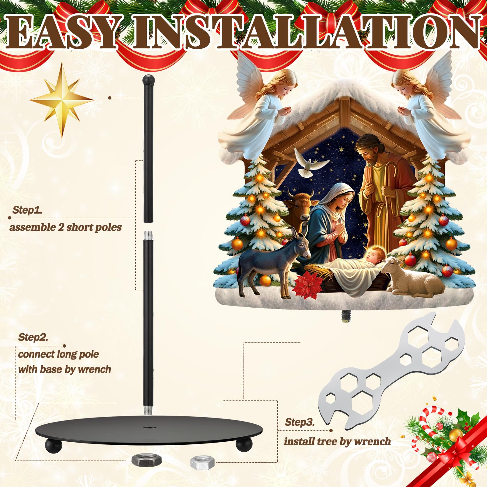 Shellwei durable metal construction promises long-lasting use through holiday seasons