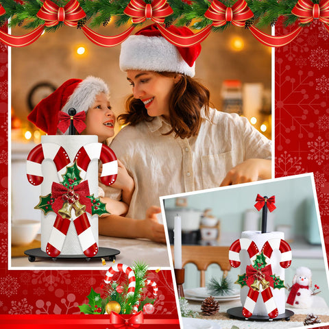 Shellwei rustic candy cane paper towel holder brings farmhouse charm to your space.