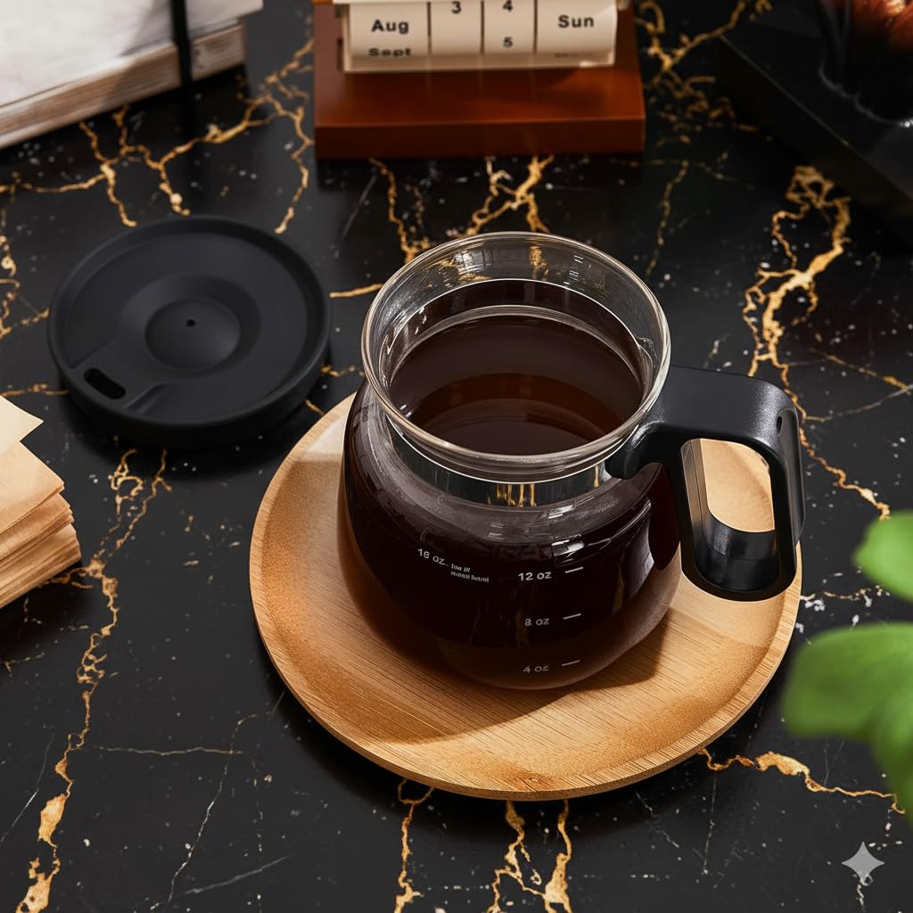 Shelprojsu user enjoys coffee with pot-mug in use