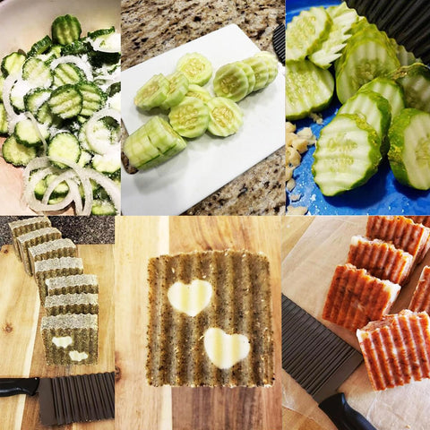 SHengwin anti-slip handle crinkle cutter for comfortable slicing