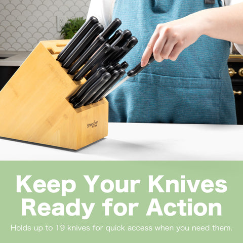 Shenzhen Knives knife block open slots support safe, quick knife selection.