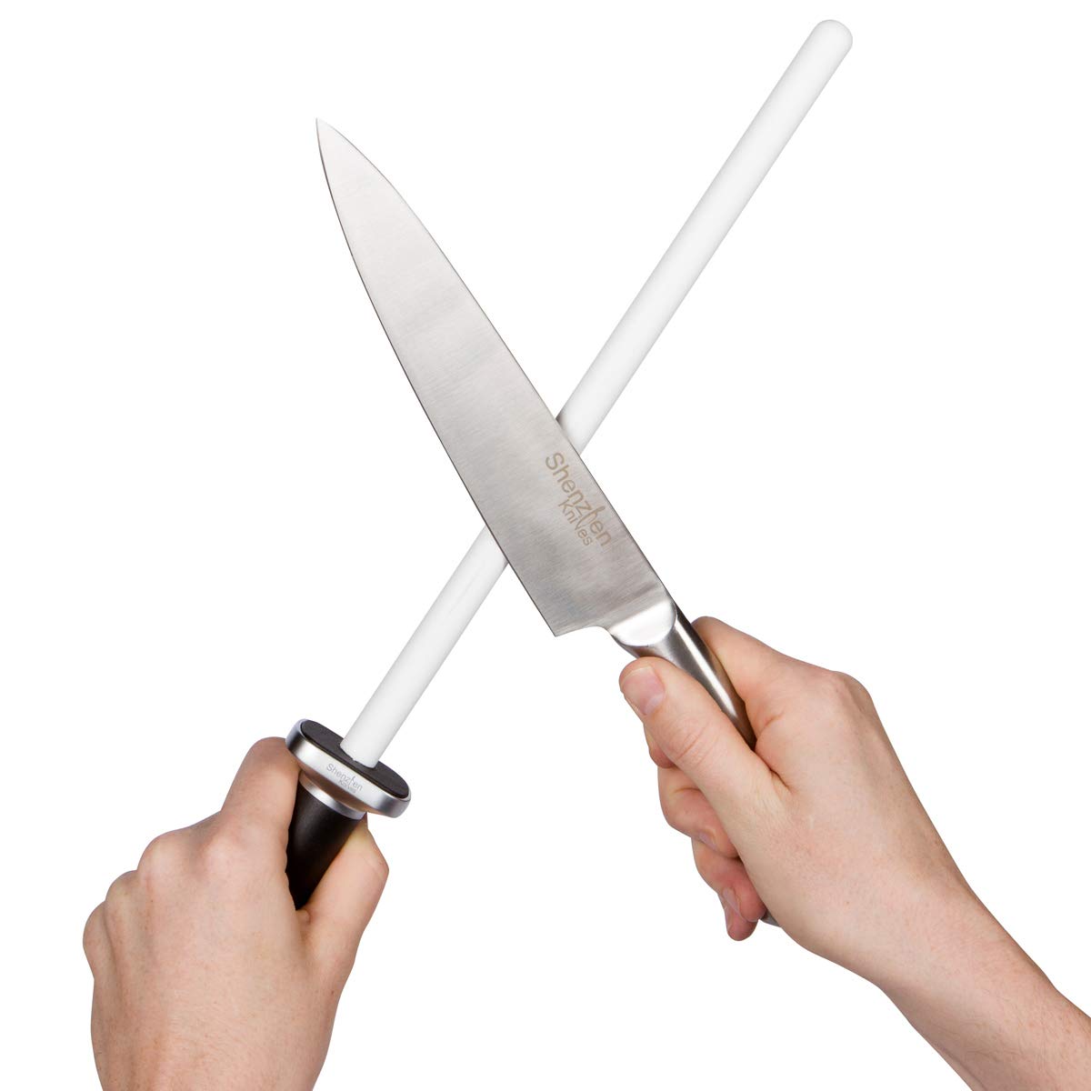 Shenzhen Knives professional 12-inch rod suitable for professional kitchen use.