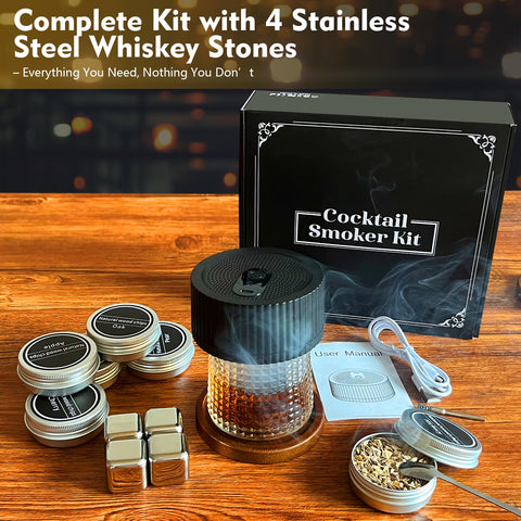 Shfonovax Electric Smoker Kit built-in lighter shown for safe use.