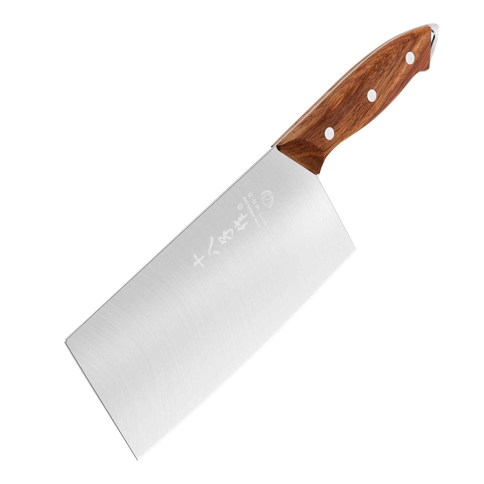 SHI BA ZI ZUO meat cleaver blade close-up highlighting a sharp edge for precise cuts