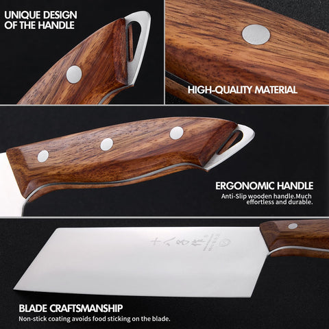 SHI BA ZI ZUO handle wooden close-up shows anti-slip grip in action