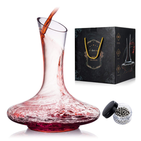 SHIGOO wine decanter with full crystal glass enhances aroma and clarity.