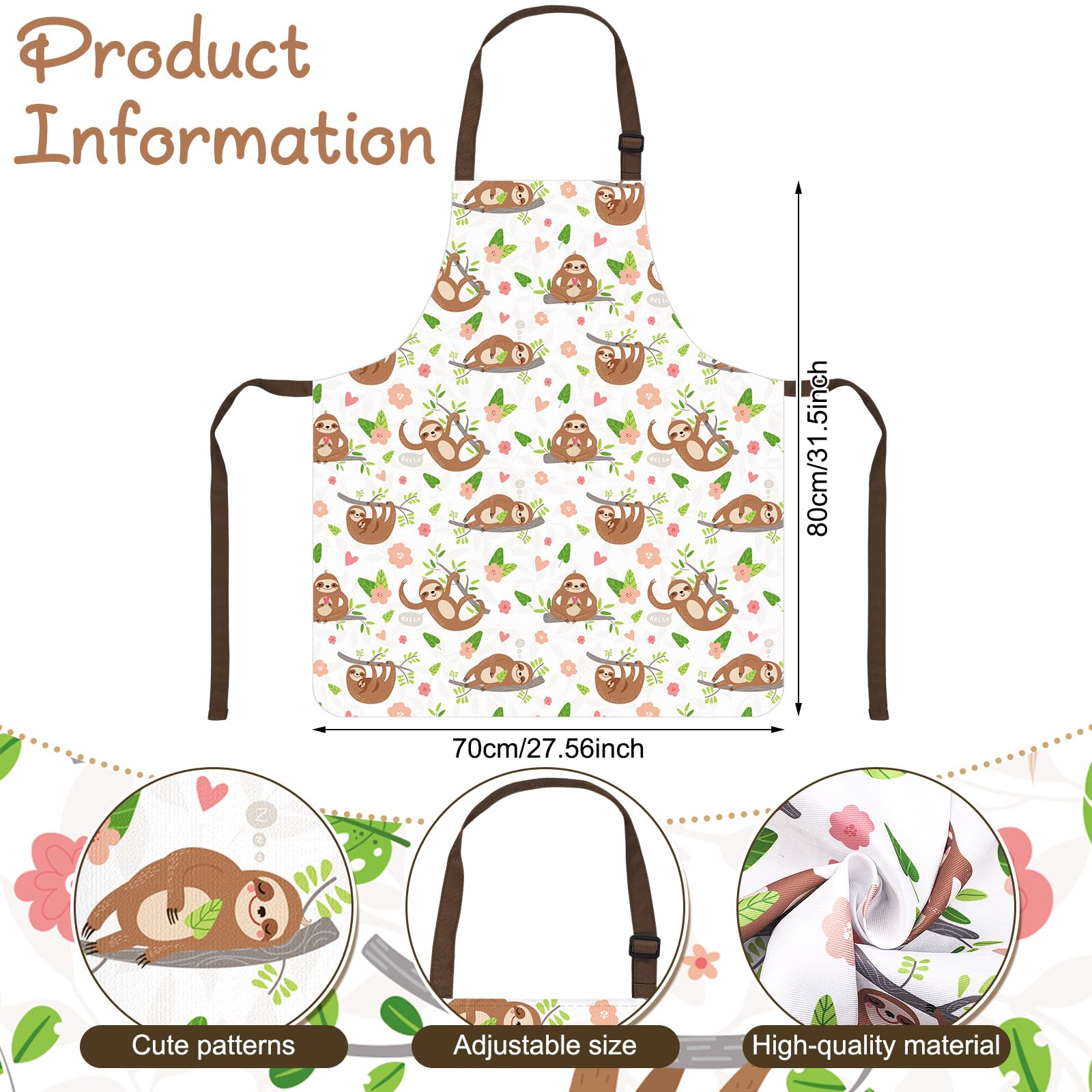 Shihanee sloth kitchen towel brightens the stove area and dries hands quickly
