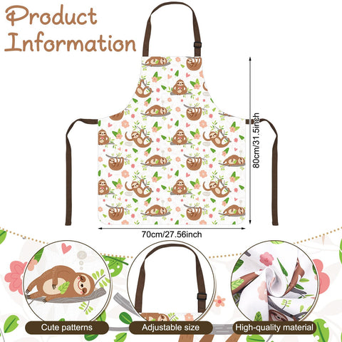 Shihanee sloth kitchen towel brightens the stove area and dries hands quickly