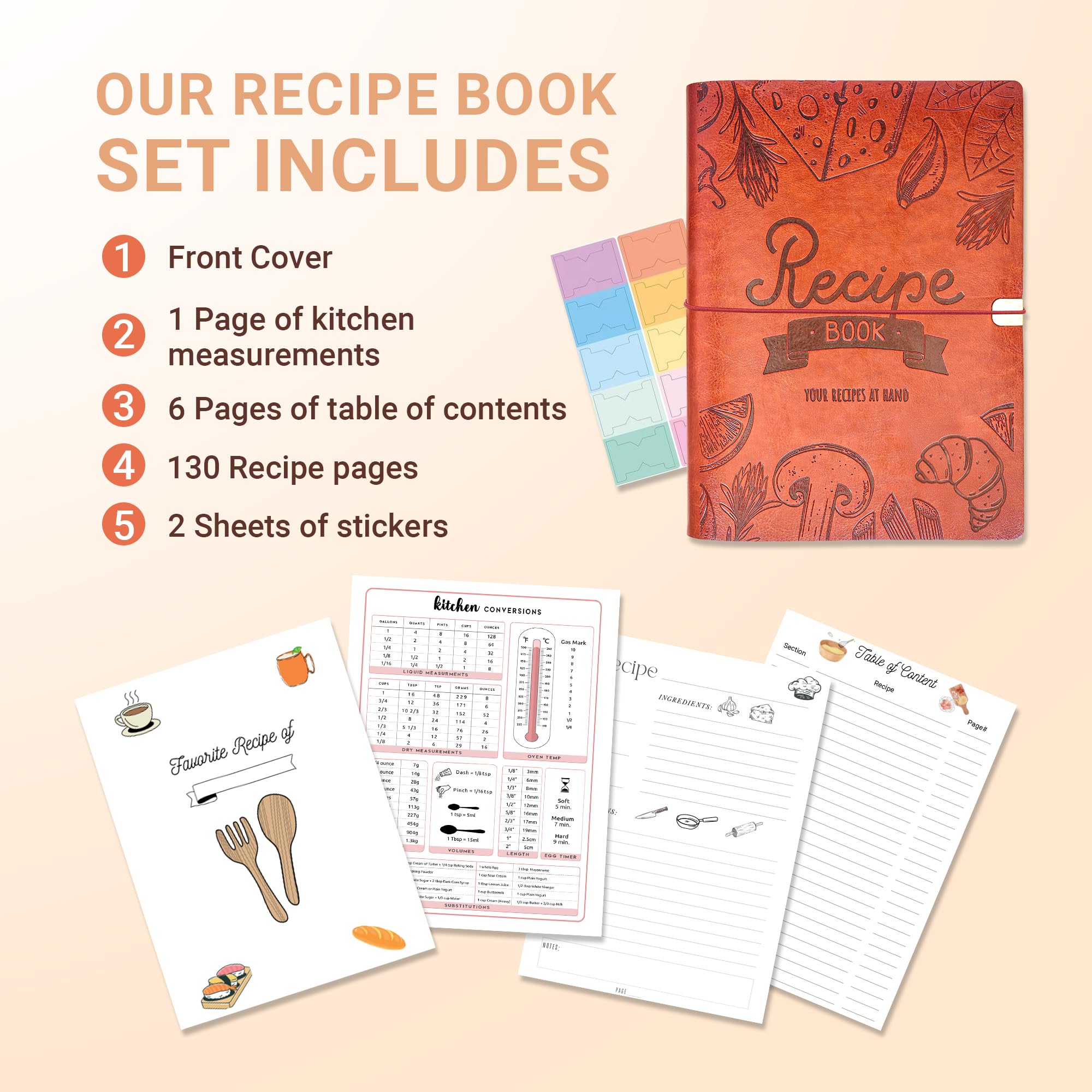 SHIMANY A5 recipe journal ideal for portable kitchen notes.