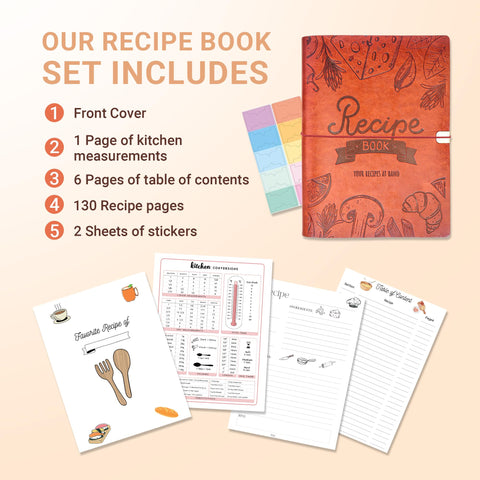 SHIMANY A5 recipe journal ideal for portable kitchen notes.