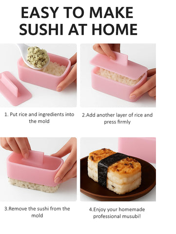SHIMANY Onigiri kit closeup with colorful molds.
