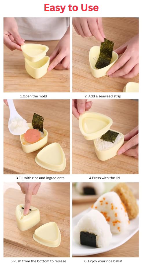 SHIMANY Onigiri musubi press enables fast, portable bites.