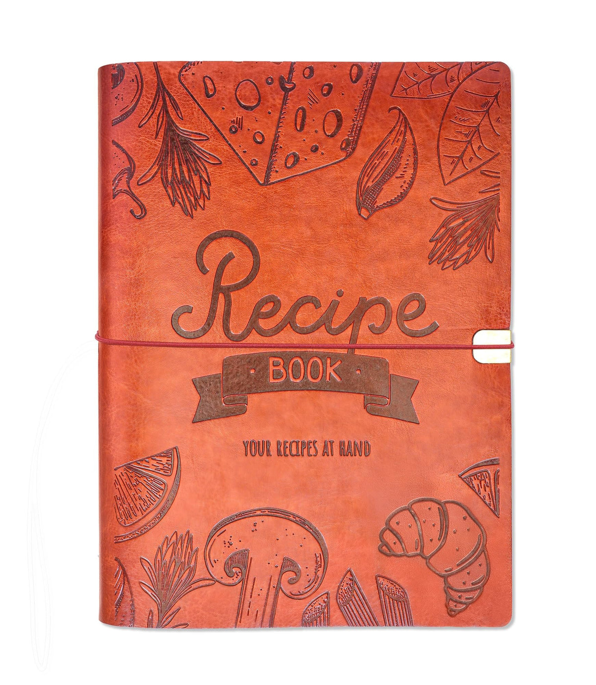 SHIMANY recipe book with leather cover for durable, elegant recipe storage.
