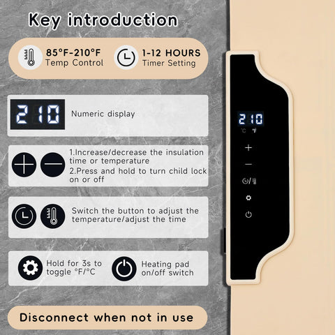 SHINEBBYS bread proofing box control panel showing adjustable heat and 12-hour timer for proofing.